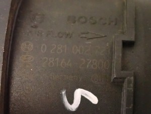 HYUNDAI SONATA 2.0 CRDI 05-09 PRZEPŁYWOMIERZ POWIETRZA PRZEPŁYWKA 28164-278 3/5 MINIATURA