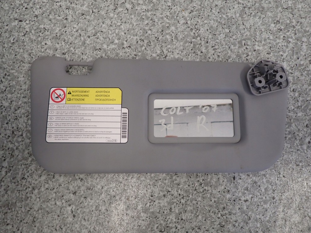 MITSUBISHI COLT 04- DASZEK PRZECIWSŁONECZNY PRAWY 1/3