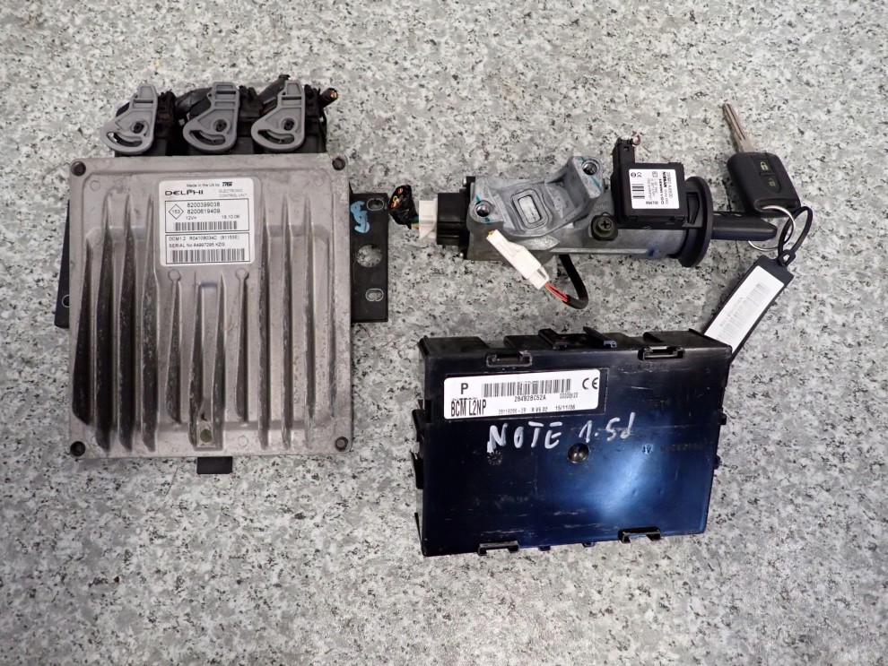 NISSAN NOTE 06- E11 1.5 DCI ZESTAW STARTOWY KOMPUTER STACYJKA 1/4