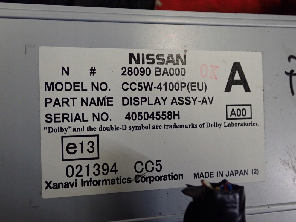 NISSAN PRIMERA P12 03- RADIO PANEL WYŚWIETLACZ 7/9