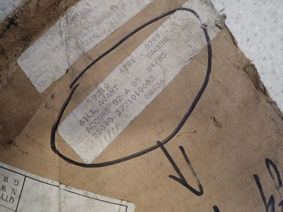 HONDA ACCORD II SEDAN 82-85 BŁOTNIK PRZEDNI LEWY 7/7