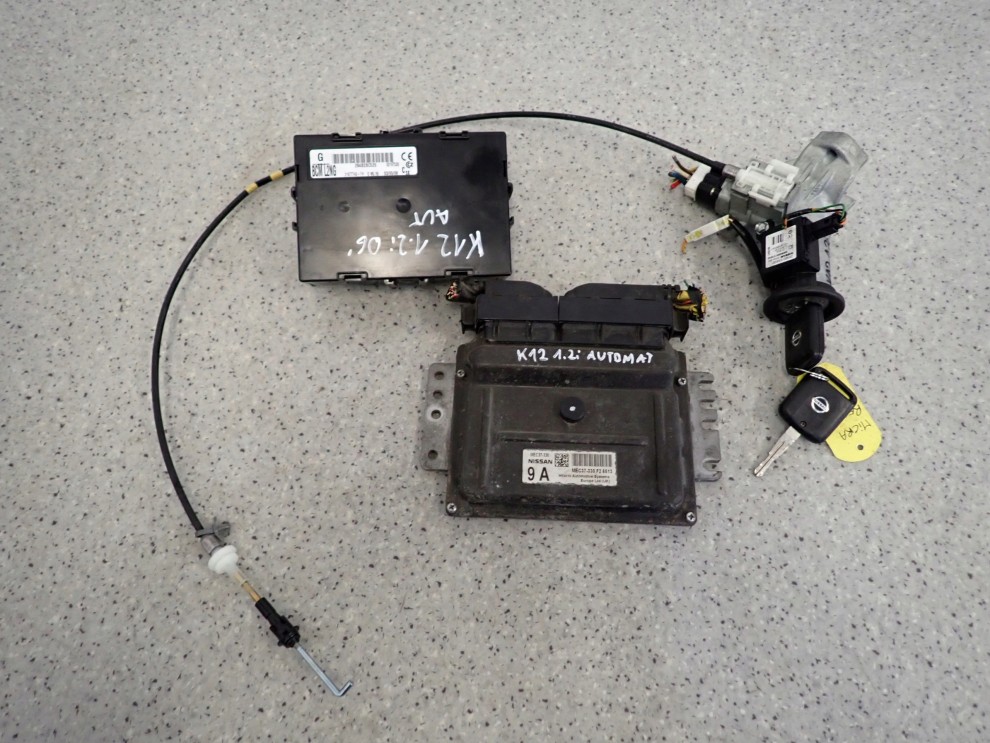 NISSAN MICRA K12 03- 1.2 BENZ AUTOMAT ZESTAW STARTOWY KOMPUTER STACYJKA 1/9