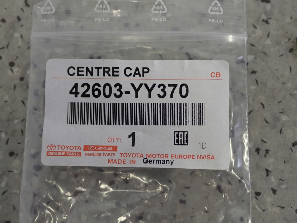 TOYOTA ORYGINAŁ KOŁPAK KAPSEL ZAŚLEPKA NAKŁADKA DEKIELEK FELGI ALUMINIOWEJ 4/5