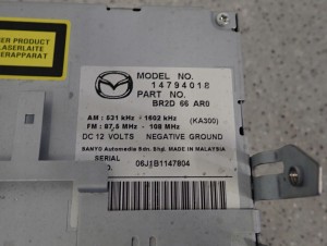 MAZDA 3 MAZDA3 BK 06-08 RADIO CD 14794018 7/7 MINIATURA