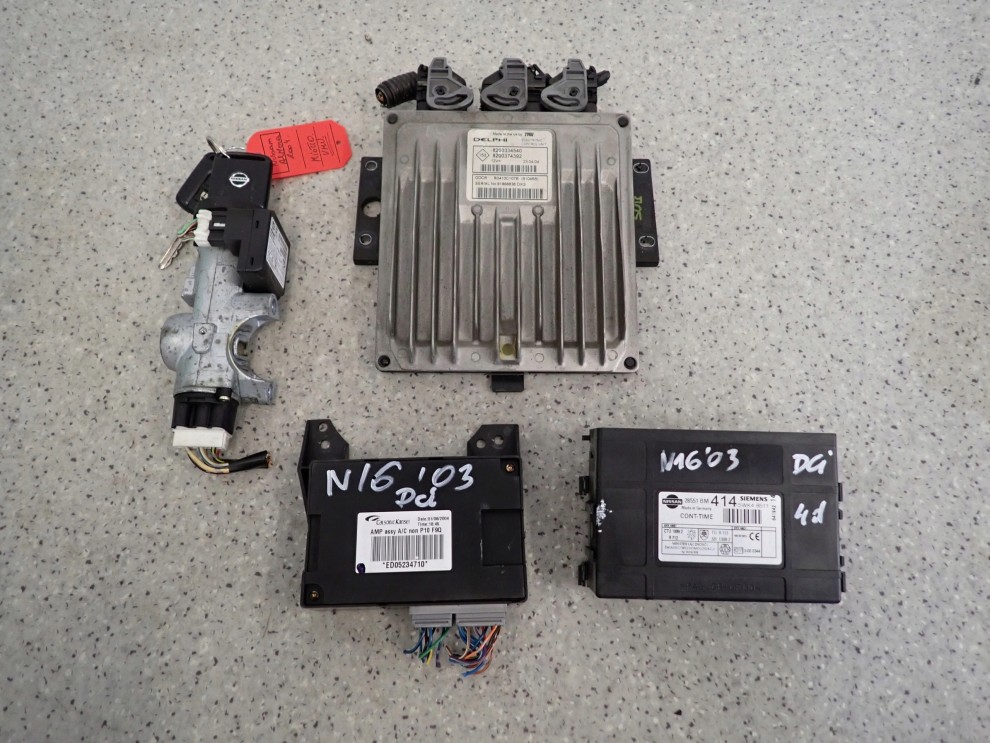 NISSAN ALMERA N16 QG15 03-06 ZESTAW STARTOWY STACYJKA KOMPUTER LIFT 1/6