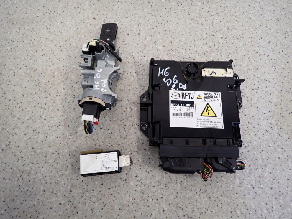 MAZDA 6 MAZDA6 GG 05-07 2.0D RF7J ZESTAW STARTOWY KOMPUTER STACYJKA 1/5