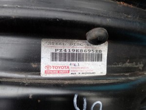 TOYOTA AVENSIS T25 02-07 FELGA STALOWA 16x6.5J ET45 9/9 MINIATURA