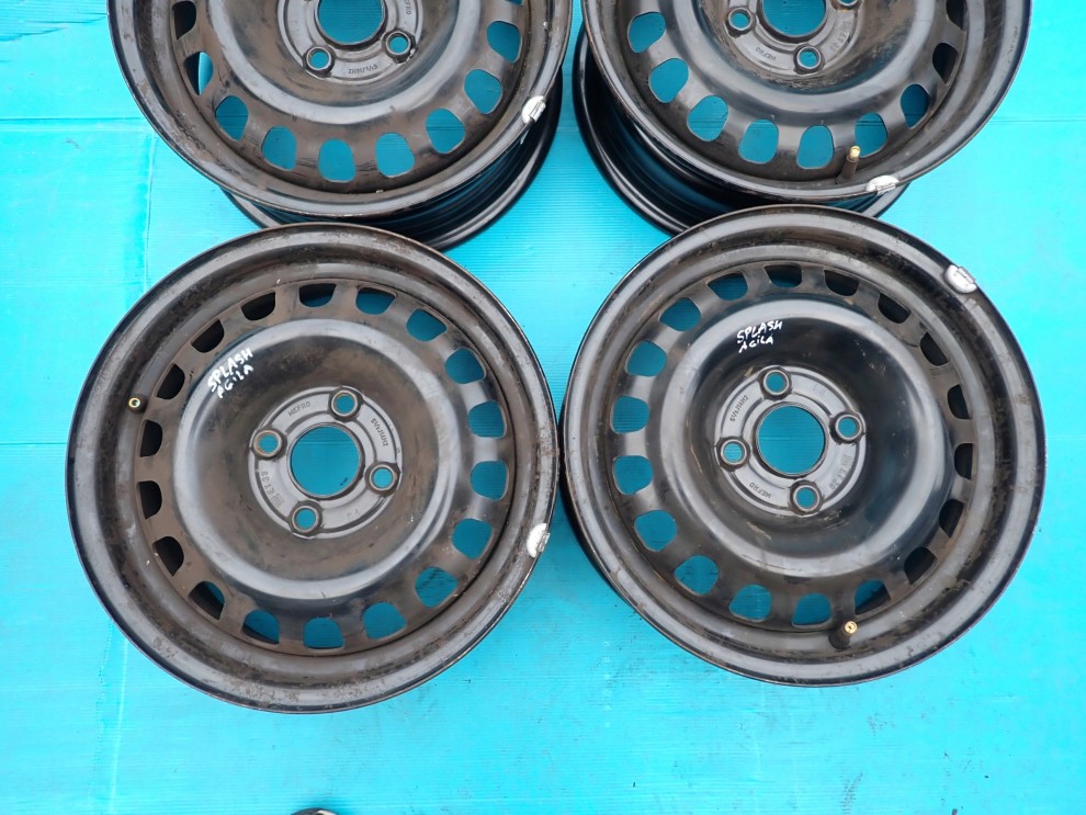 SUZUKI SPLASH 08- FELGI STALOWE KOMPLET 14x5.5J 4x100 ET39 2/7