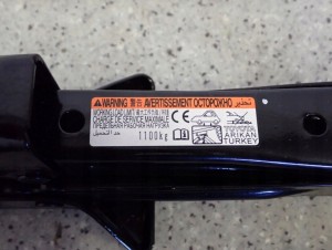 TOYOTA YARIS LEWAREK PODNOŚNIK SAMOCHODOWY KLUCZ DO KÓŁ NOWY 3/5 MINIATURA