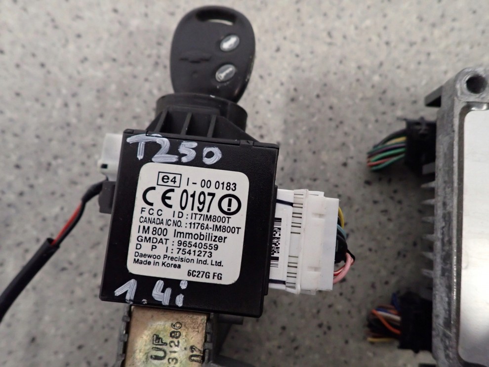 CHEVROLET AVEO 1.4 BENZYNA T250 07- ZESTAW STARTOWY KOMPUTER STACYJKA 3/6