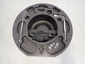 CHEVROLET AVEO T250 07- WKŁAD KOŁA ZAPASOWEGO LEWAREK PODNOŚNIK KLUCZ 1/3 MINIATURA