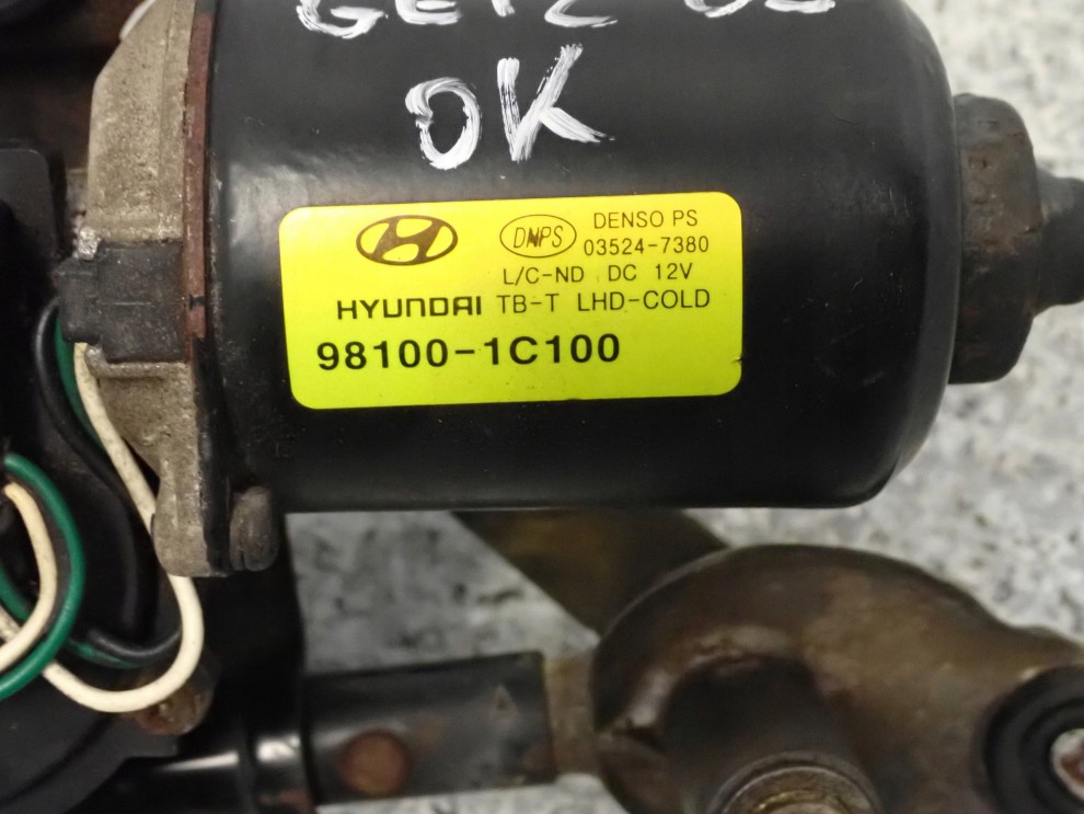 HYUNDAI GETZ 02-05 MECHANIZM WYCIERACZEK SILNICZEK KOMPLET 2/5