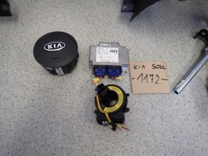 KIA SOUL I 09- DESKA ROZDZIELCZA PODUSZKI POWIETRZNE KOMPLET EUROPA 8/10 MINIATURA