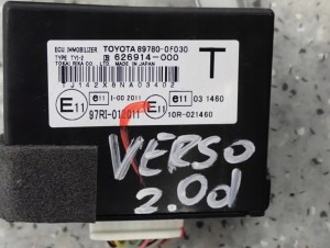 TOYOTA VERSO 2.0 D4D 09-13 ZESTAW STARTOWY STEROWNIK STACYJKA 6/8 MINIATURA