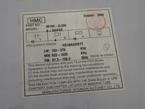 HYUNDAI i30 07-11 RADIO CD 4/4 MINIATURA