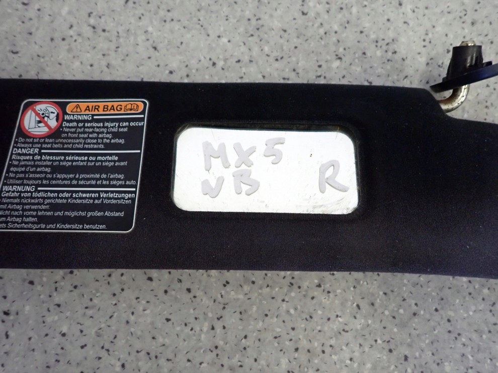 MAZDA MX5 MX-5 NB 99-05 DASZEK PRZECIWSŁONECZNY PRAWY OSŁONA EUROPA 2/5