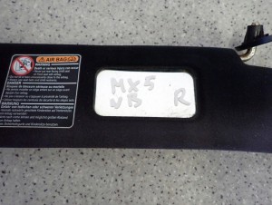 MAZDA MX5 MX-5 NB 99-05 DASZEK PRZECIWSŁONECZNY PRAWY OSŁONA EUROPA 2/5 MINIATURA