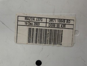 MAZDA2 MAZDA 2 DY BENZYNA 02-07 ZEGARY LICZNIK ZESTAW WSKAŻNIKÓW 7/9 MINIATURA