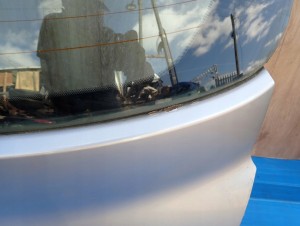 NISSAN MICRA K12 03- KLAPA BAGAŻNIKA SZYBA TYLNA KY0 3/9 MINIATURA