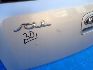 KIA SOUL I 09-11 KLAPA BAGAŻNIKA SZYBA 3D 5/9 MINIATURA
