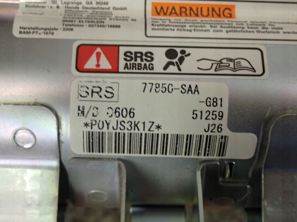 HONDA JAZZ II 05-07 PODUSZKI POWIETRZNE EUROPA 15/15