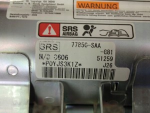 HONDA JAZZ II 05-07 PODUSZKI POWIETRZNE EUROPA 15/15 MINIATURA