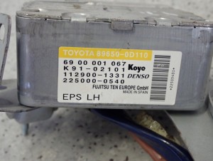 TOYOTA YARIS II 09-11 KOLUMNA KIEROWNICZA WSPOMAGANIE KRZYŻAK 7/8 MINIATURA