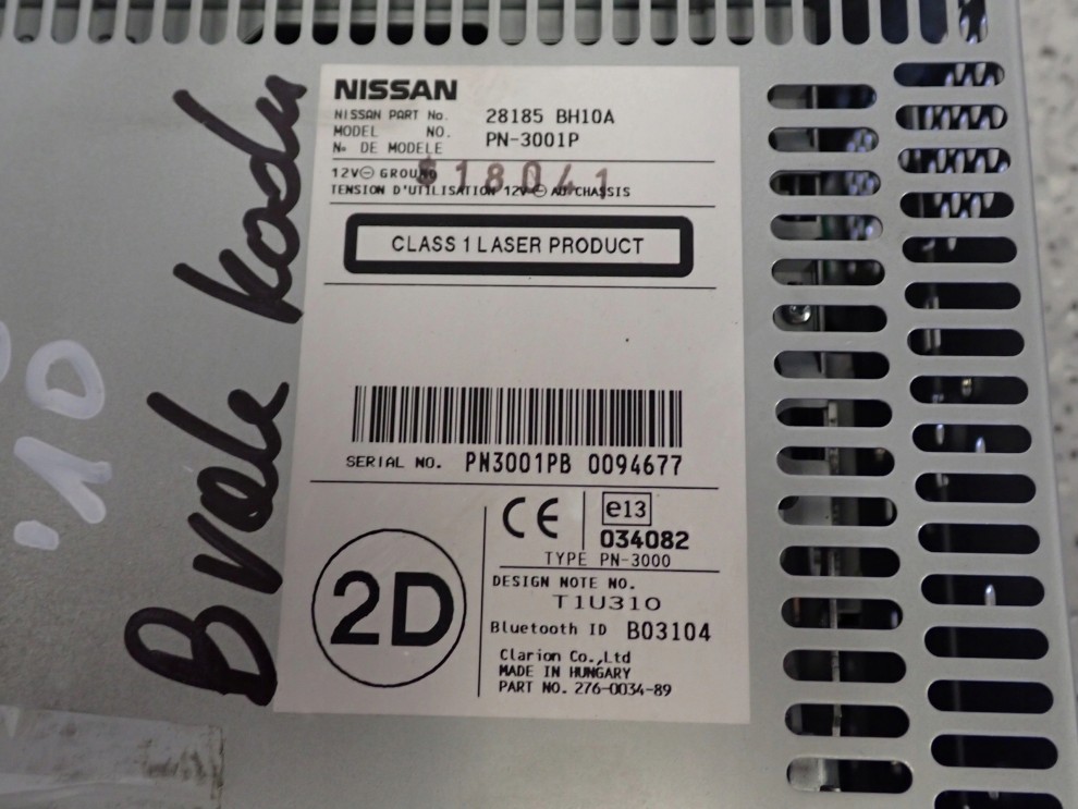 NISSAN NOTE E11 09-12 RADIO CD 4/5