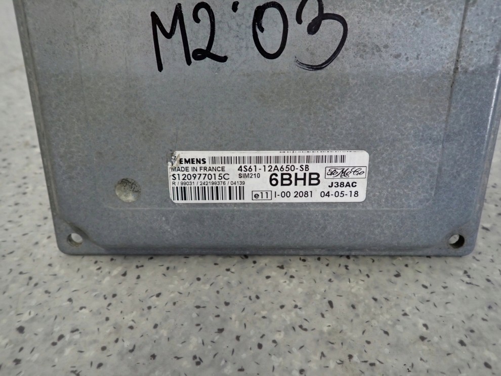 MAZDA 2 II DY 02- 1.25 KOMPUTER STACYJKA ZEGARY ZESTAW 4S61-12A650-SB 5/8