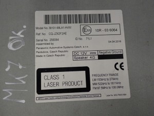 SUZUKI SWIFT 10- MK7 RADIO FABRYCZNE 39101-68LA1 4/9 MINIATURA