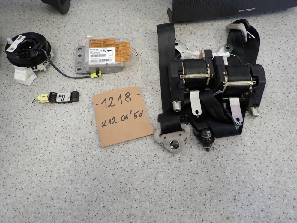 NISSAN MICRA K12 06-07 PODUSZKI POWIETRZNE SRSY AIRBAGI EU CIEMNO SZARE 5/11