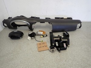 NISSAN MICRA K12 06-07 PODUSZKI POWIETRZNE SRSY AIRBAGI EU CIEMNO SZARE 1/11 MINIATURA