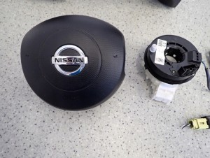 NISSAN MICRA K12 06-07 PODUSZKI POWIETRZNE SRSY AIRBAGI EU CIEMNO SZARE 4/11 MINIATURA