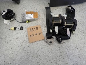 NISSAN MICRA K12 06-07 PODUSZKI POWIETRZNE SRSY AIRBAGI EU CIEMNO SZARE 5/11 MINIATURA