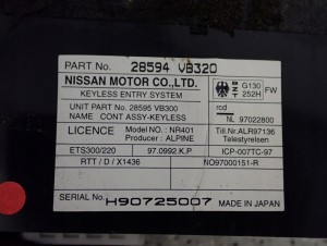 NISSAN PATROL Y61 2.8D ZESTAW STARTOWY KOMPUTER STACYJKA 3/6 MINIATURA