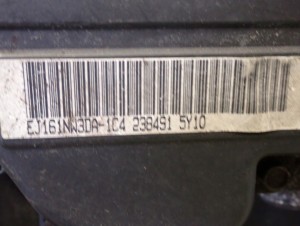 SUBARU IMPREZA 1.6 00-06 SILNIK MOTOR EJ16 201 TYŚ km 8/8 MINIATURA