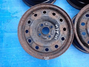 SUZUKI SPLASH 08- FELGI STALOWE KOMPLET 14x5J 4x100 ET45 4/11 MINIATURA