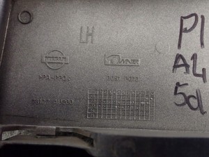 NISSAN PRIMERA P12 03- 5d LISTWA POD LAMPE TYLNA LEWA 6/6 MINIATURA