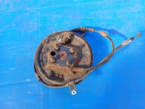 CHEVROLET AVEO T250 07- BĘBEN SZCZĘKI PIASTA TYLNA LEWA 3/5 MINIATURA