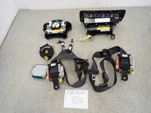 HYUNDAI TUCSON 04- PODUSZKI POWIETRZNE KOMPLET EUROPA 9/10 MINIATURA