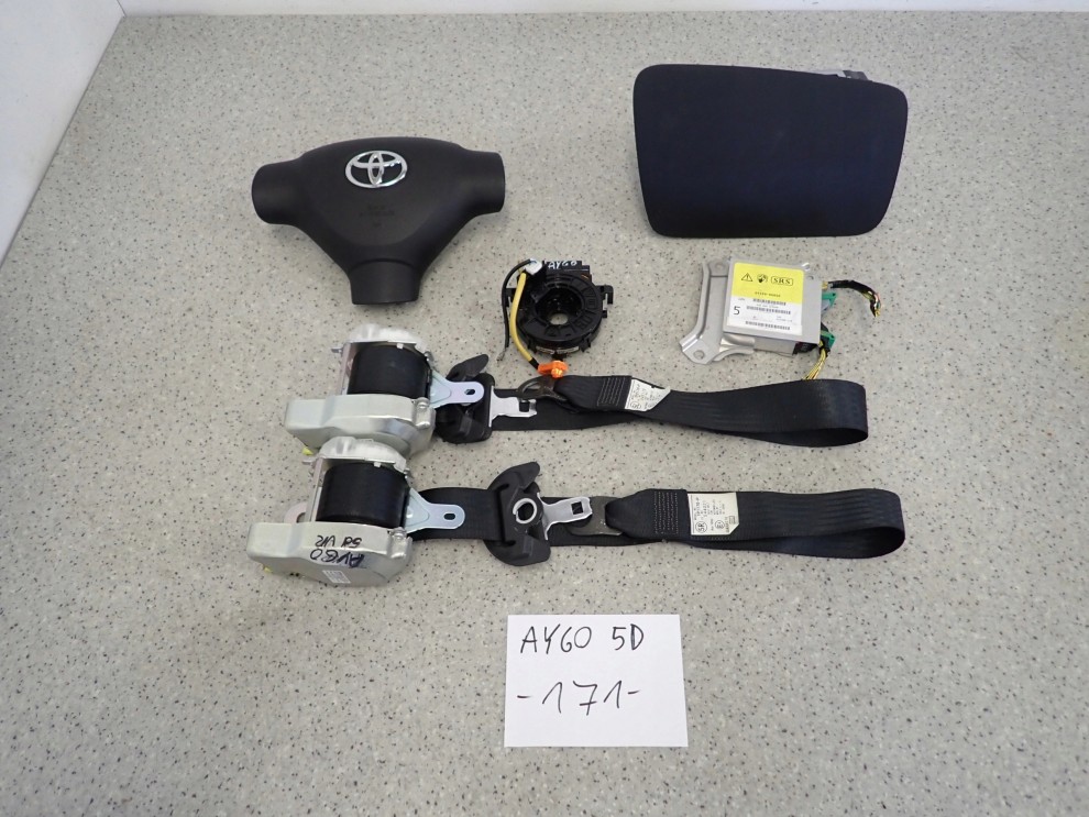 TOYOTA AYGO 05-12 PODUSZKI POWIETRZNE ZESTAW SRSÓW AIRBAGI 1/10