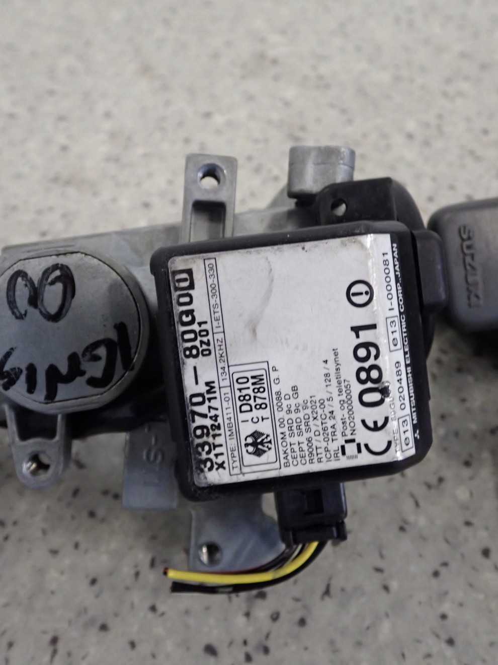 SUZUKI IGNIS 1.3i 00-03 ZESTAW STARTOWY STEROWNIK STACYJKA 6/6