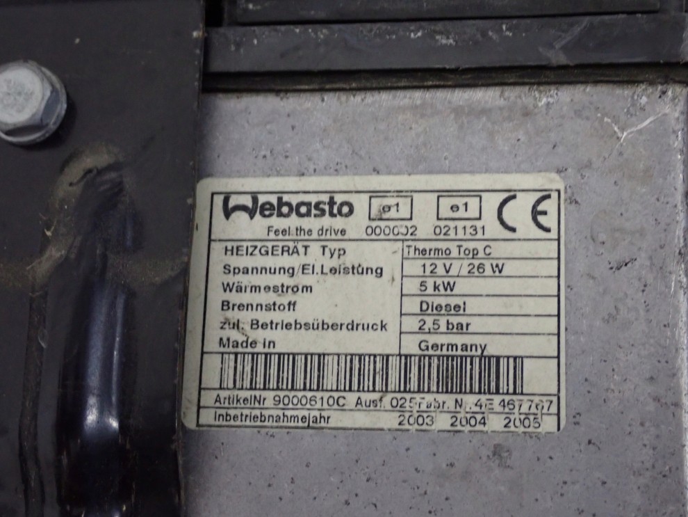 MAZDA 6 MAZDA6 2.0D RF7J 05-08 WEBASTO OGRZEWANIE POSTOJOWE 7/7