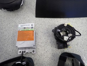 NISSAN MICRA K13 10- PODUSZKI POWIETRZNE SRSY AIRBAGI ZESTAW EUROPA 3/13 MINIATURA