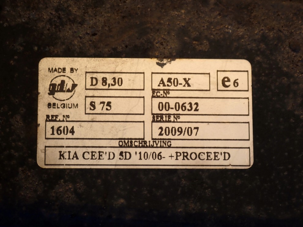 KIA CEED HATCHBACK I 06- HAK HOLOWNICZY 5/8